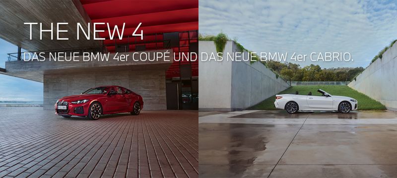Das neue BMW 4er Coupé und das neue BMW 4er Cabrio.