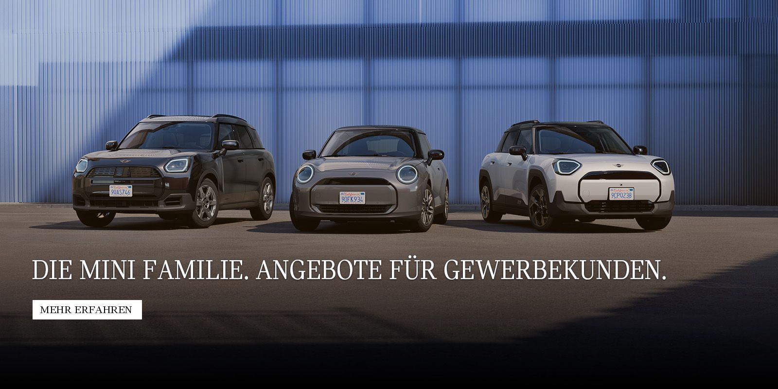 Die neue MINI Familie. Angebote für Gewerbekunden. Die neue MINI Familie. Angebote für Gewerbekunden.